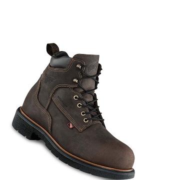 Black / Brown Red Wing DynaForce® 6-inch Insulated, Waterproof Men's Safety Boots | CA251CTV