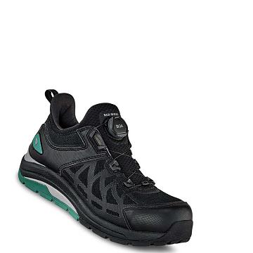 Black / Green Red Wing CoolTech™ Waterproof Safety Toe Athletic Work Women's Shoes | CA388GSO