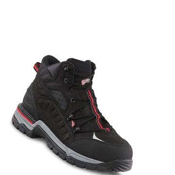 Black / Grey Red Wing 5-inch CSA Safety Toe Men's Hiking Boots | CA277CTV