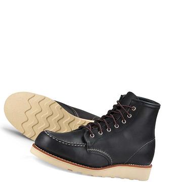 Black Red Wing 6-Inch Classic Moc Heritage Short in Boundary Leather Women's Boots | CA418AHK