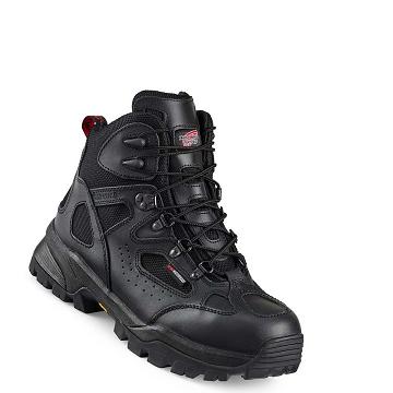 Black Red Wing 6-inch Waterproof Safety Toe Men's Hiking Boots | CA291ILH