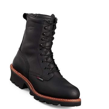 Black Red Wing 9-inch Insulated, Waterproof Men's Safety Boots | CA238OKI