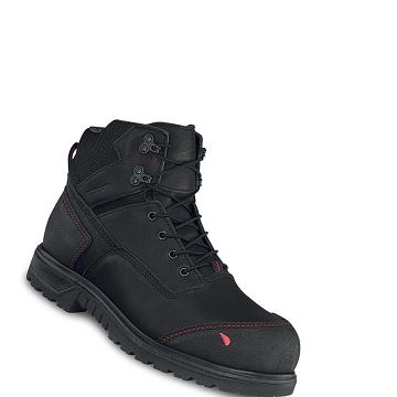 Black Red Wing Brnr XP 6-inch Waterproof Men's Safety Boots | CA234DFM