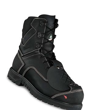 Black Red Wing Brnr XP 8-inch Waterproof, Metguard, CSA Safety Toe Men's Waterproof Boots | CA112TCE