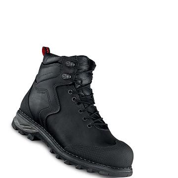 Black Red Wing Burnside 6-inch Waterproof Men's Safety Boots | CA207FDN