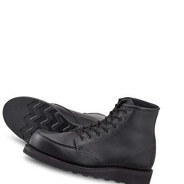 Black Red Wing CLASSIC MOC Heritage Short in Boundary Leather Women's Boots | CA421ILH