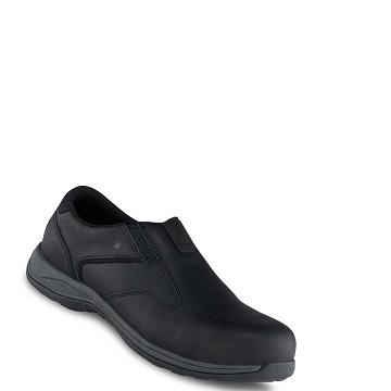 Black Red Wing Safety Toe Slip On Men's Shoes | CA170NWY