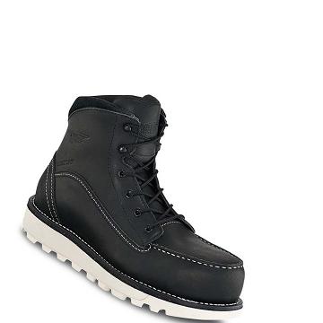 Black Red Wing Traction Tred Lite 6-inch Waterproof Women's Safety Boots | CA398TCE