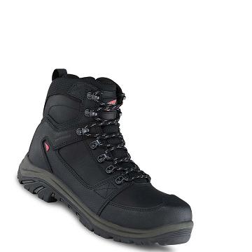 Black Red Wing Tradesman 6-inch Side-Zip Safety Toe Men's Waterproof Boots | CA106AHK