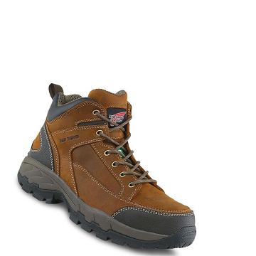 Brown Red Wing 5-inch CSA Safety Toe Men's Hiking Boots | CA281KOR