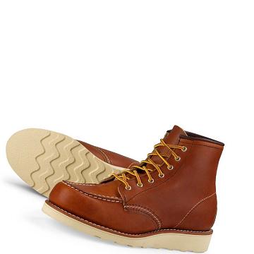 Brown Red Wing 6-Inch Classic Moc Heritage Short in Legacy Leather Women's Boots | CA419PJJ