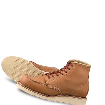 Brown Red Wing 6-Inch Classic Moc Heritage Short in Boundary Leather Women's Boots | CA425RVD