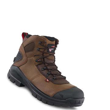 Brown Red Wing 6-inch Soft Toe Men's Work Boots | CA21KOR