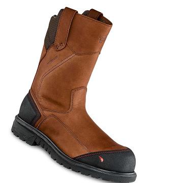 Brown Red Wing Brnr XP 11-inch Waterproof Safety Toe Pull On Men's Boots | CA306LIS