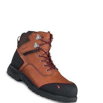 Brown Red Wing Brnr XP 6-inch Waterproof Men's Safety Boots | CA231HAP