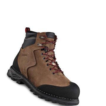 Brown Red Wing Burnside 6-inch Waterproof, CSA Safety Toe Men's Waterproof Boots | CA90QMA