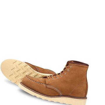 Brown Red Wing CLASSIC MOC Heritage Short in Chinook Leather Women's Boots | CA417SGL