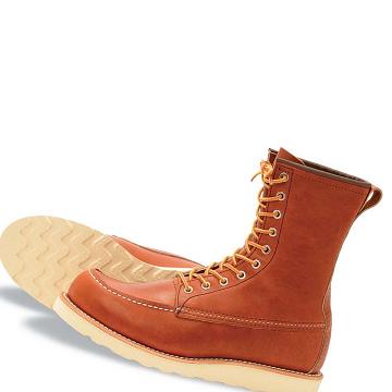 Brown Red Wing Classic Moc Heritage 8-Inch in Legacy Leather Men's Boots | CA322EBC