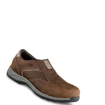 Brown Red Wing ComfortPro Safety Toe Slip On Men's Shoes | CA169MQZ