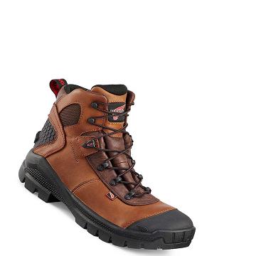 Brown Red Wing Crv™ 6-inch Safety Toe Men's Waterproof Boots | CA76GSO