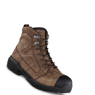 Brown Red Wing Exos Lite 6-inch Waterproof Men's Safety Boots | CA202LIS