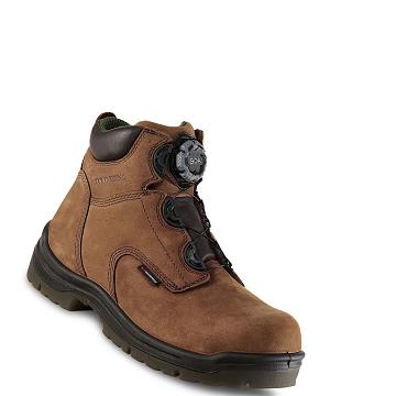 Brown Red Wing King Toe® 6-inch CSA Safety Toe Men's Waterproof Boots | CA67BEX