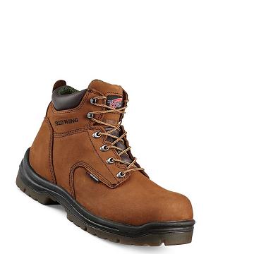 Brown Red Wing King Toe® 6-inch Insulated, Waterproof Men's Safety Boots | CA266UZG