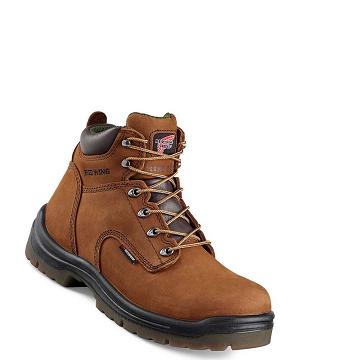 Brown Red Wing King Toe® 6-inch Soft Toe Men's Waterproof Boots | CA163YXF