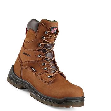 Brown Red Wing King Toe® 8-inch Insulated, Safety Toe Men's Waterproof Boots | CA166EBC