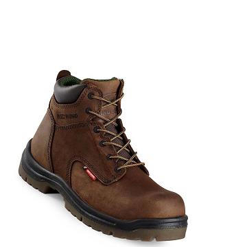 Brown Red Wing King Toe® 8-inch Men's Safety Boots | CA272QMA