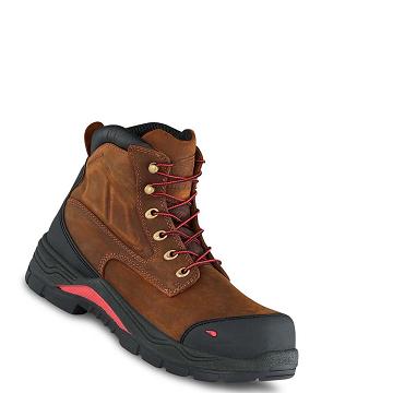 Brown Red Wing King Toe® ADC 6-inch Safety Toe Men's Waterproof Boots | CA95CTV