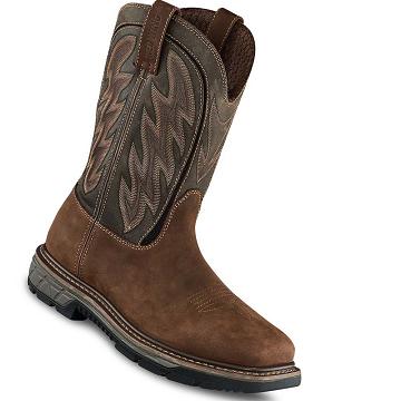 Brown Red Wing Rio Flex 11-inch Waterproof, Safety Toe Pull On Men's Boots | CA300NWY