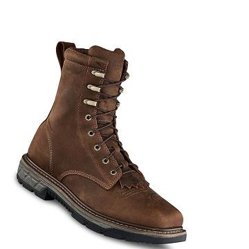 Brown Red Wing Rio Flex 8-inch Waterproof, Men's Safety Boots | CA197BEX