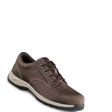 Brown Red Wing Safety Toe Oxford Women's Shoes | CA391SGL
