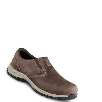 Brown Red Wing Safety Toe Slip-On Women's Shoes | CA386JPQ