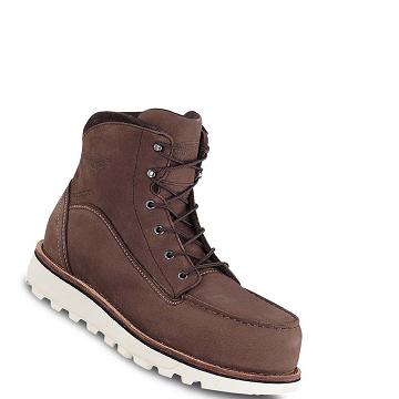 Brown Red Wing Traction Tred Lite 6-inch Waterproof Women's Safety Boots | CA395ILH