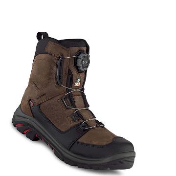 Brown Red Wing Tradesman 8-inch BOA®, Waterproof, CSA Safety Toe Men's Waterproof Boots | CA107PJJ