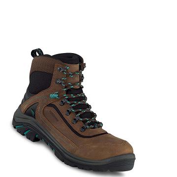 Brown Red Wing Tradeswoman 6-inch Safety Toe Women's Waterproof Boots | CA376QMA
