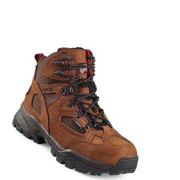 Brown Red Wing TruHiker 6-inch CSA Safety Toe Men's Hiking Boots | CA282JPQ