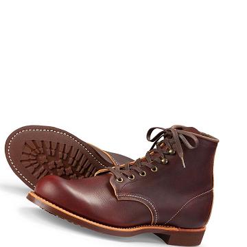 Burgundy Red Wing Blacksmith Heritage 6-Inch in Oil-Slick Leather Men's Boots | CA332LIS