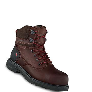 Burgundy Red Wing Brnr XP 6-inch Safety Toe Women's Waterproof Boots | CA380VRW