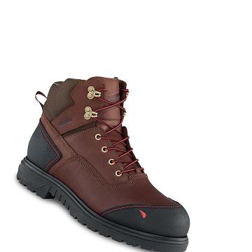 Burgundy Red Wing Brnr XP 6-inch Soft Toe Men's Waterproof Boots | CA113RVD