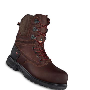 Burgundy Red Wing Brnr XP 8-inch Waterproof, CSA Women's Safety Boots | CA404NWY