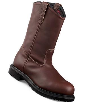 Burgundy Red Wing SuperSole® 11-inch Insulated Safety Toe Pull On Men's Boots | CA311FDN