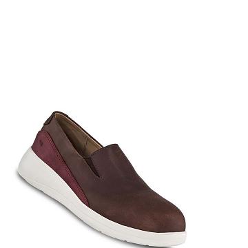 Burgundy Red Wing Zero-G Lite Safety Toe Slip-On Women's Shoes | CA382XYU