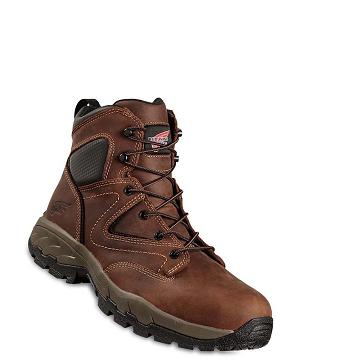 Coffee Red Wing 6-inch CSA Safety Toe Men's Hiking Boots | CA287SGL