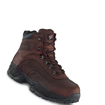 Coffee Red Wing 6-inch Waterproof CSA Soft Toe Men's Hiking Boots | CA296EBC