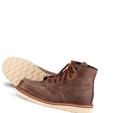 Coffee Red Wing Classic Moc Heritage 6-Inch in Rough & Tough Leather Men's Boots | CA325MQZ