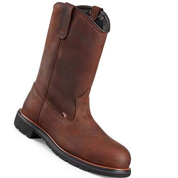 Coffee Red Wing DynaForce® 11-inch Waterproof Safety Toe Pull On Men's Boots | CA313SGL