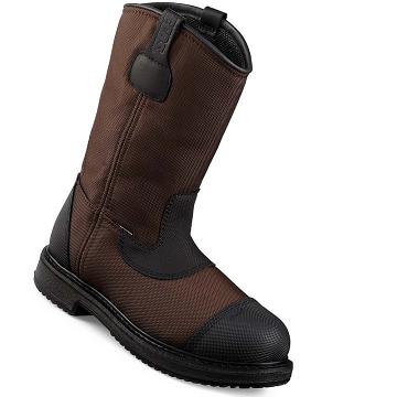 Coffee Red Wing MaxBond 12-inch Waterproof Safety Toe Pull On Men's Boots | CA304XYU